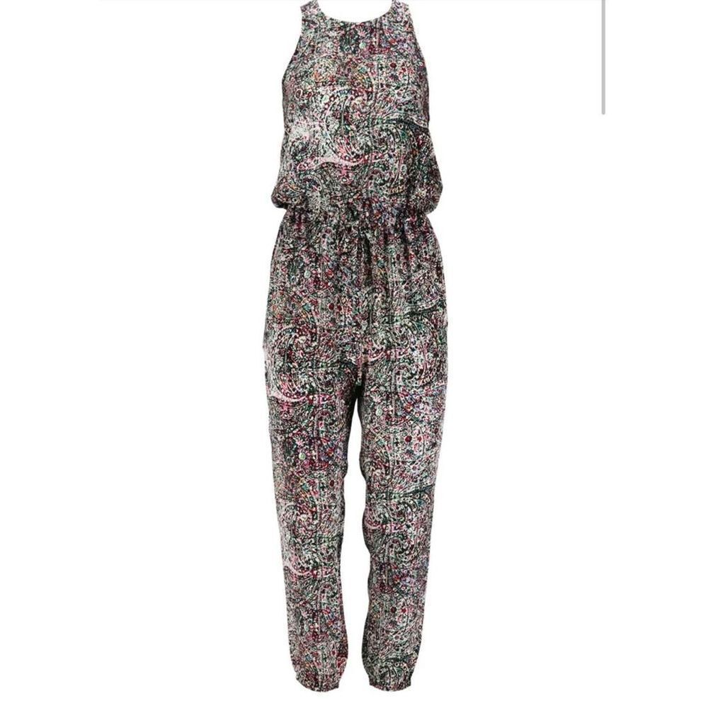 L’AGENCE 100% Silk Paisley Print Jumpsuit Size Large